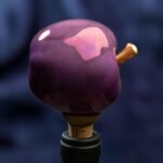 Apple Inspired Ceramic Wine Cork - Purple color - Image 4