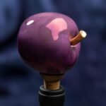Apple Inspired Ceramic Wine Cork - Purple color - Image 6