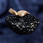 Apple-Shaped Ceramic Bowl - Black and gold color - Image 5