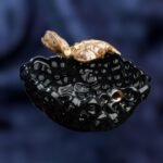 Apple-Shaped Ceramic Bowl - Black and gold color - Image 6