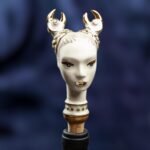 Zodiac Ceramic Wine Corks - CANCER - White, grey and gold color - Image 5