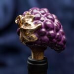 The Vineyard Charm: Wine Cork Shaped like a Grape - Purple color - Image 3