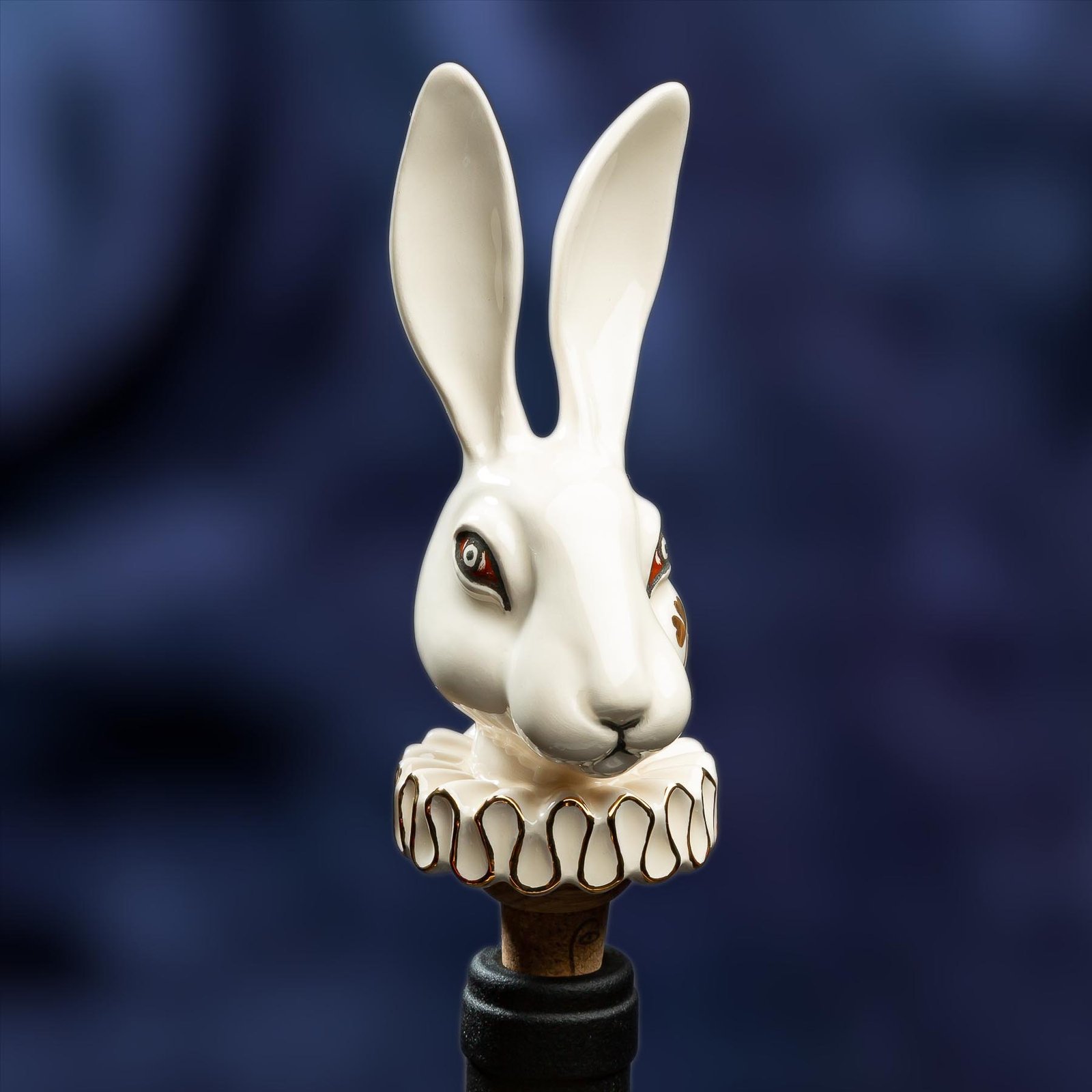 store_01GH3PA19DT5S64CY5FZFC6QWZ2Fassets2F1712763922706-MEI_919020copy.jpg Alice in Wonderland Inspired Ceramic Wine Cork - Unveiling Faces in Corks - Image 1